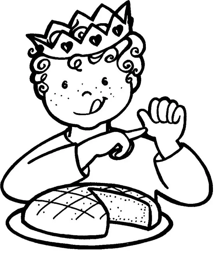 Coloriage Galette Enfant Couronne Rois - Galette des rois à imprimer