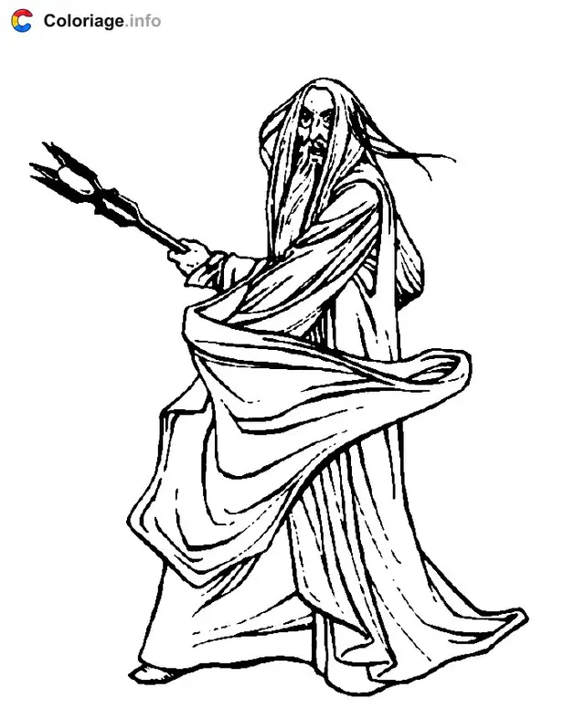 Desenho de Gandalf para colorir para colorir