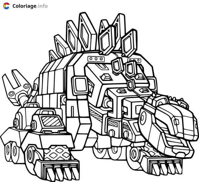 Coloriage Garby Stegarbasaurus Dinotrux Supercharged - Dinotrux à imprimer