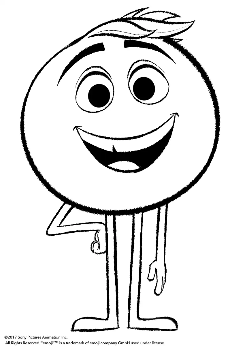 Gene from The Emoji Movie – The Secret Emoji World coloring page to print