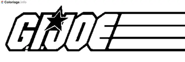 Desenho de Logo G.I. Joe com estrela para colorir