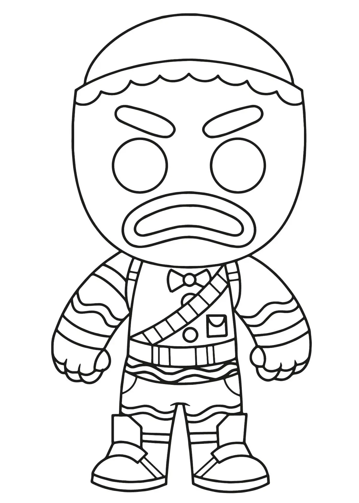 Fortnite Gingerbread Man coloring page to print