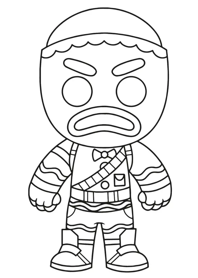 Coloriage Gingerbread Man - Fortnite à imprimer