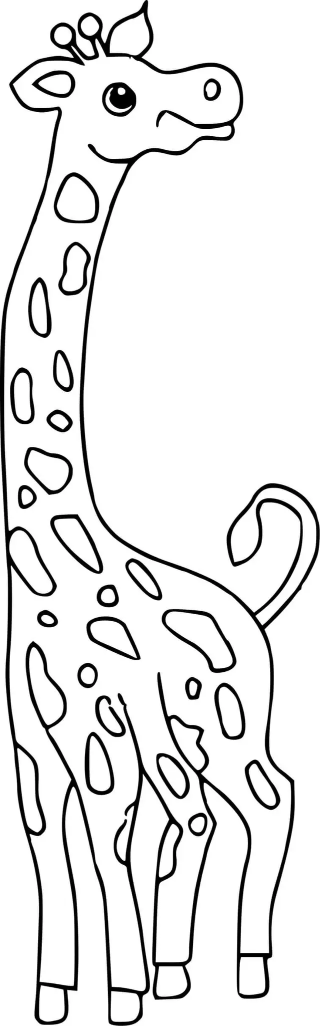 Coloriage Girafe Avec Des Taches A Colorier - Girafe à imprimer