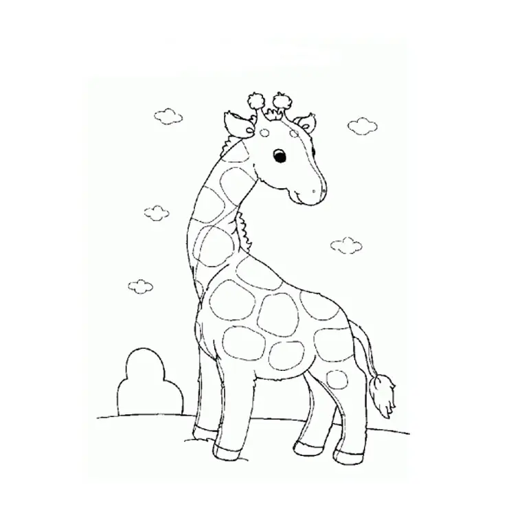 Coloriage Girafe Pet Shop - Animaux à imprimer