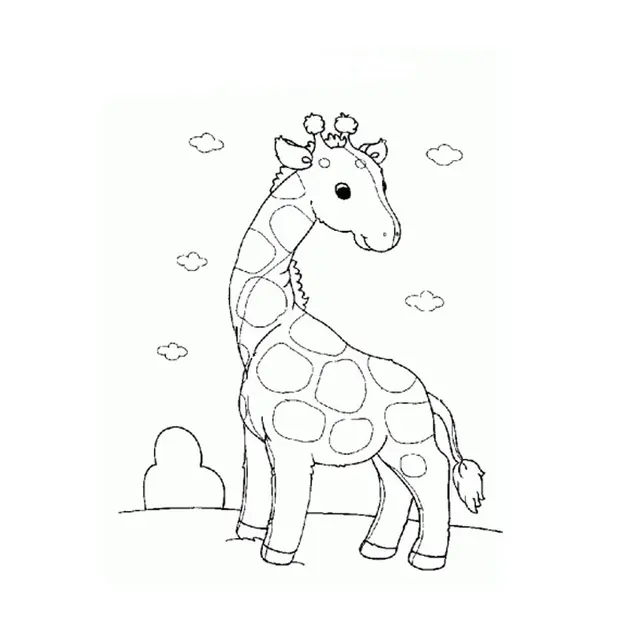 Coloriage Girafe Pet Shop - Girafe à imprimer