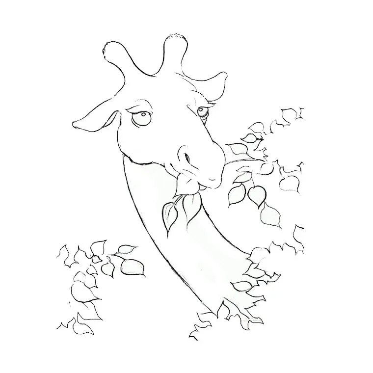 Coloriage Girafe Sans Tache - Animaux à imprimer