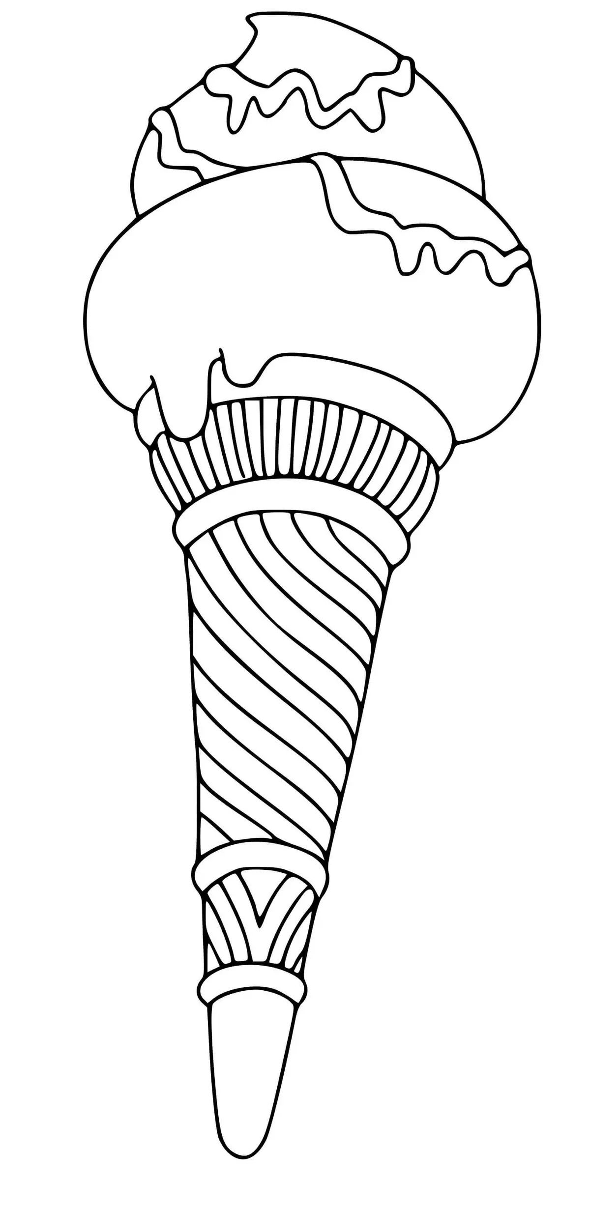 Ice Cream Scoop Fun coloring page to print