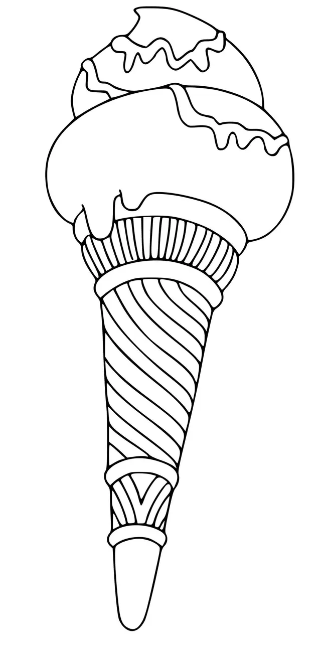 Coloriage Glace Crème Glace - Maternelle à imprimer
