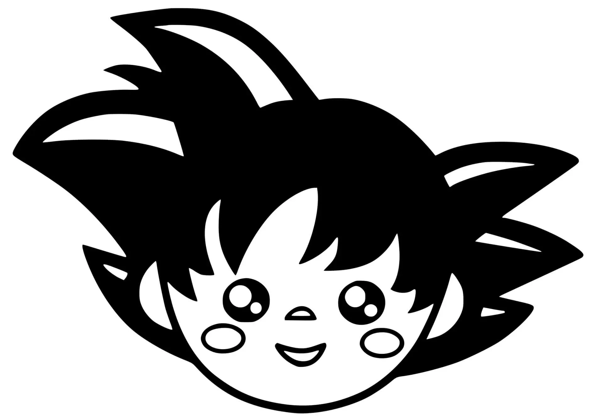 Coloriage Goku Kawaii - Dessin kawaii à imprimer