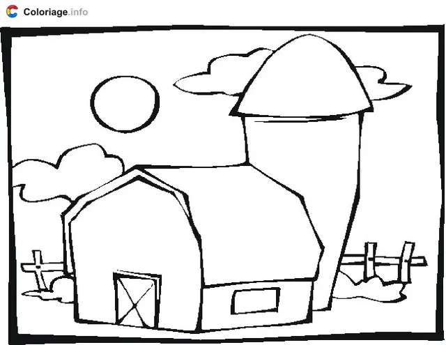 The Big Red Barn coloring page to print