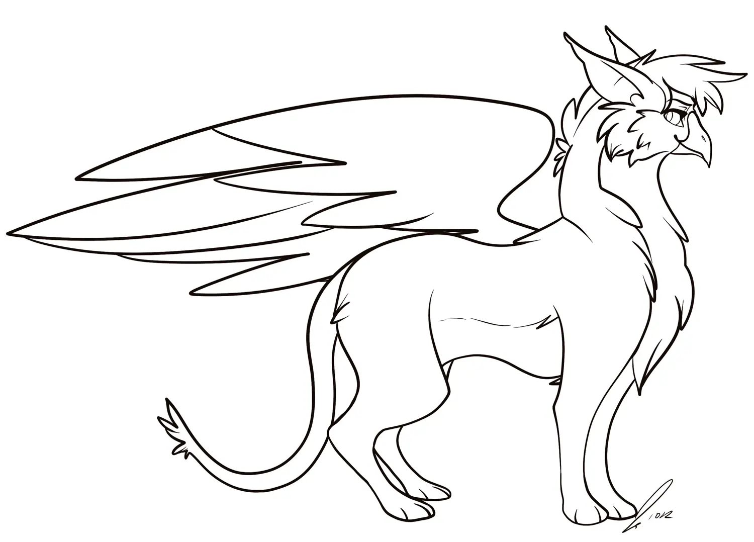 Coloriage Griffon