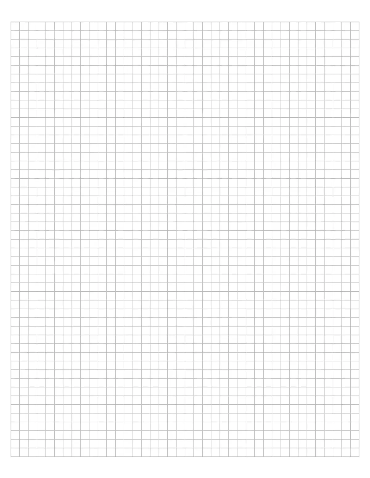 Ausmalbild Leeres 5-mm-Pixelraster zum Ausdrucken
