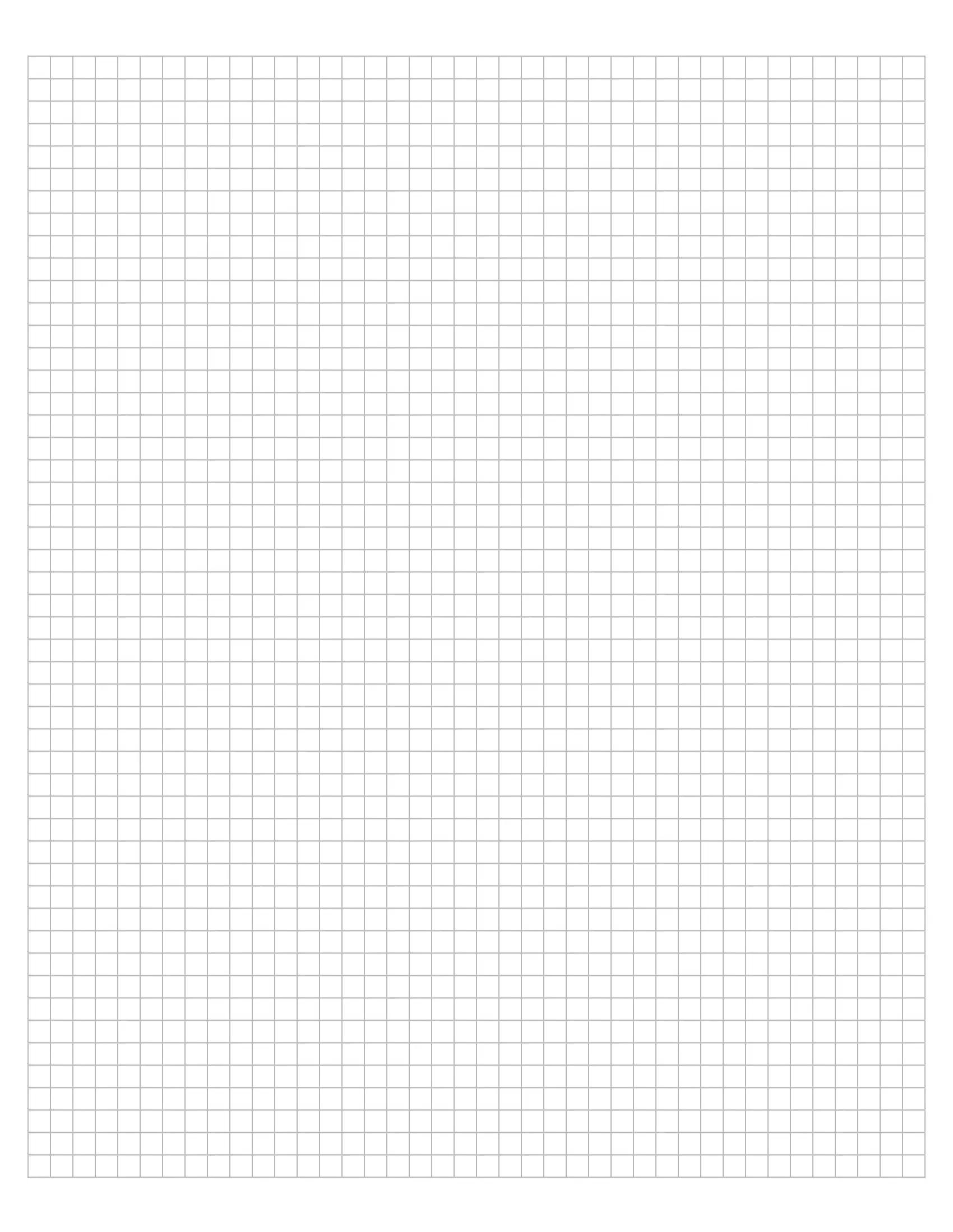 Blank 5mm Pixel Grid coloring page to print