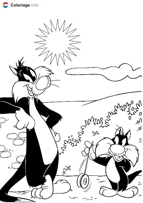 Tweety and His Son coloring page to print