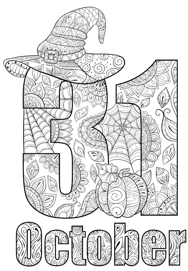 Coloriage Halloween 31 Octobre - Halloween à imprimer