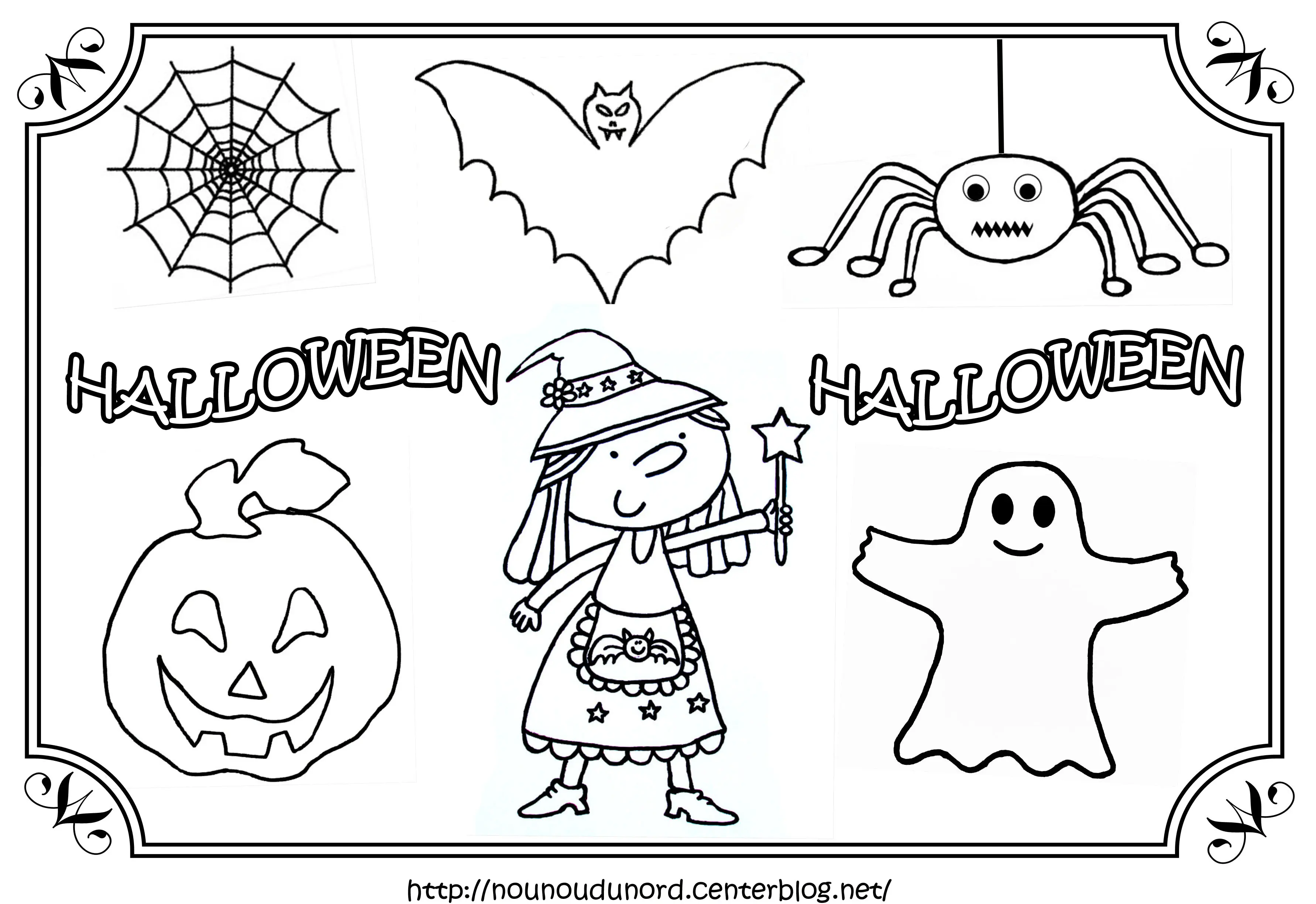 Coloriage Halloween Enfant Maternelle Citrouille Fantôme - Halloween fantome à imprimer