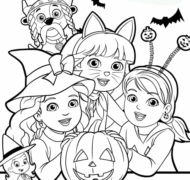 Coloriage Halloween Pat Patrouille Dora Exploratrice Citrouille - Halloween à imprimer