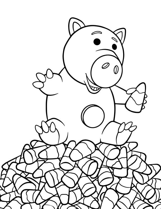 Coloriage Hamm Halloween - Halloween disney à imprimer