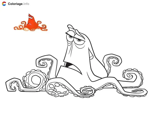 Coloriage Hank et Dory avec Nemo - Nemo à imprimer