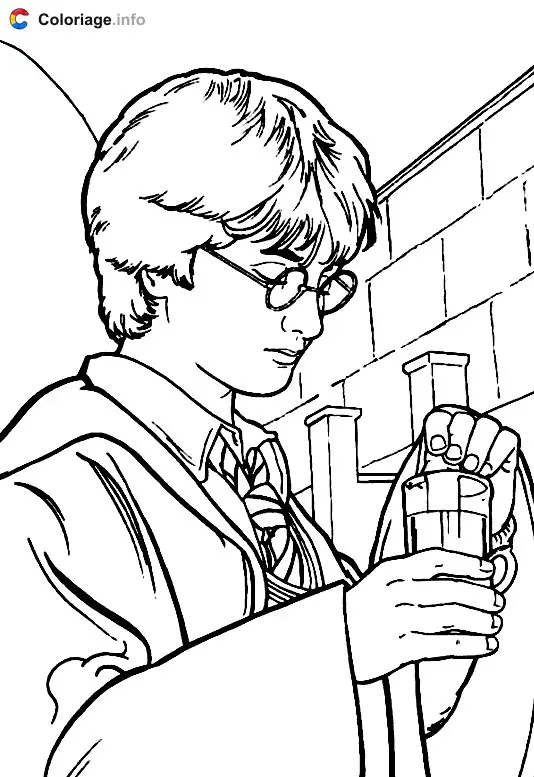 Harry's Experiment coloring page to print