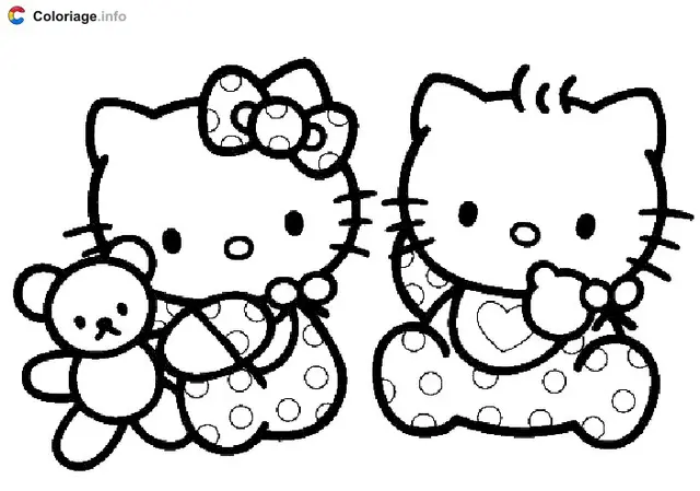Ausmalbild Hello Kitty 005 zum Ausdrucken