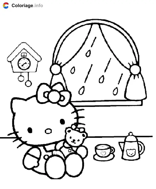 Ausmalbild Hello Kitty Ausmalbilder 008 zum Ausdrucken
