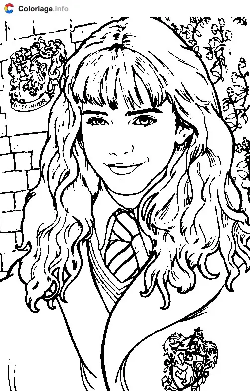 Coloriage Hermione Granger 2 - Harry potter à imprimer