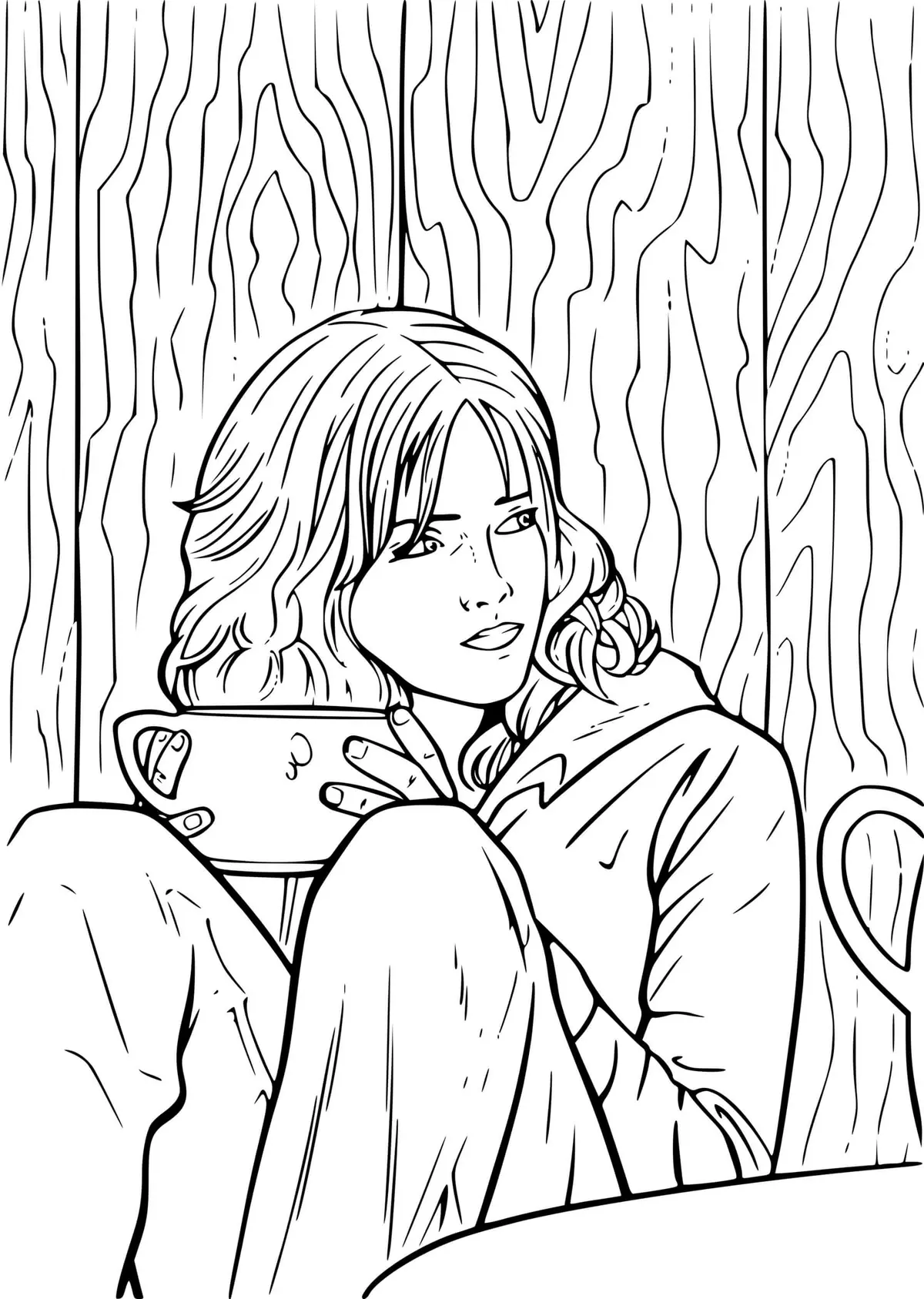 Disegno di Hermione mangia la sua zuppa calda da stampare