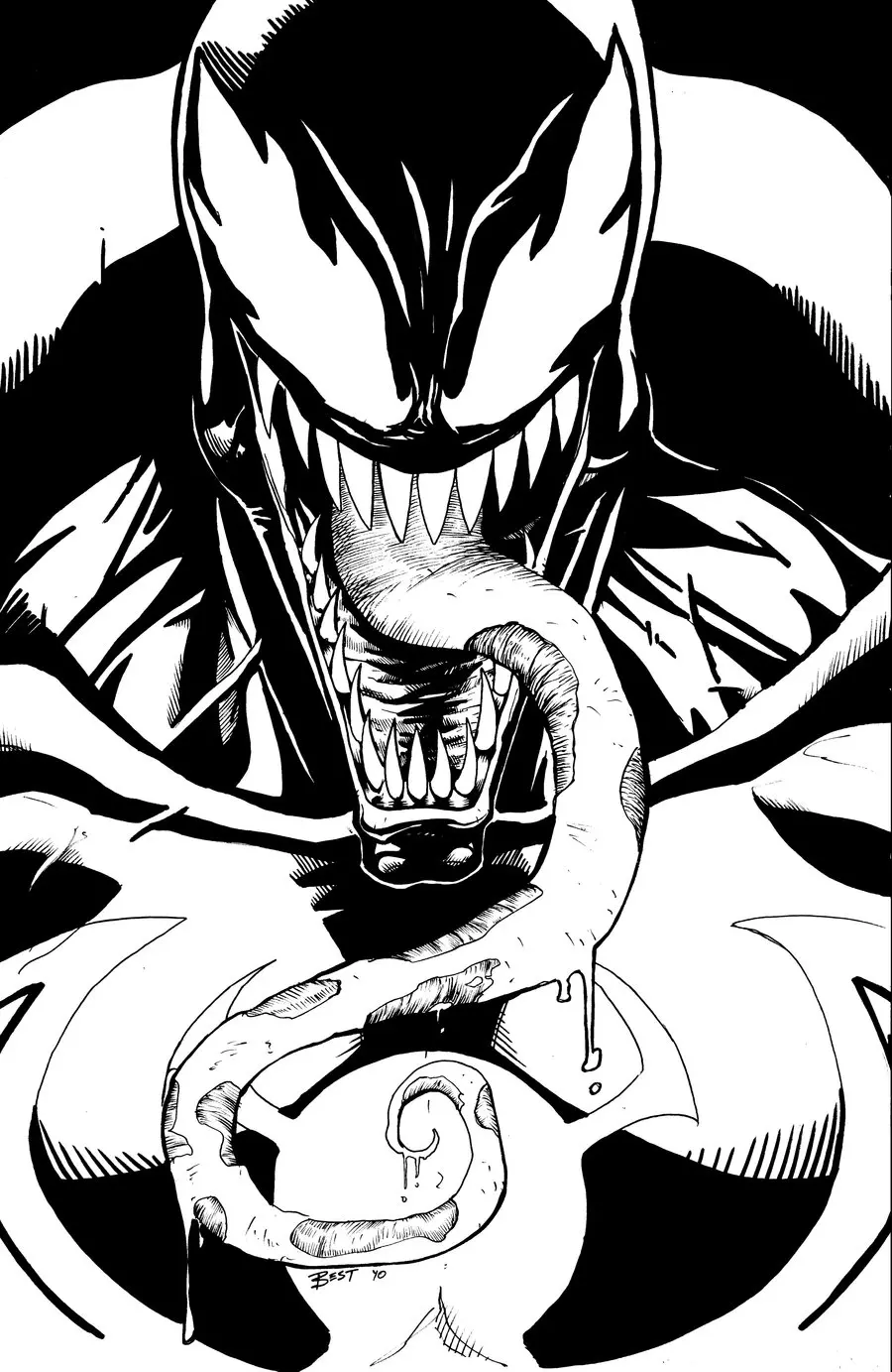 Heroes with Venom by Bestrrr coloring page to print
