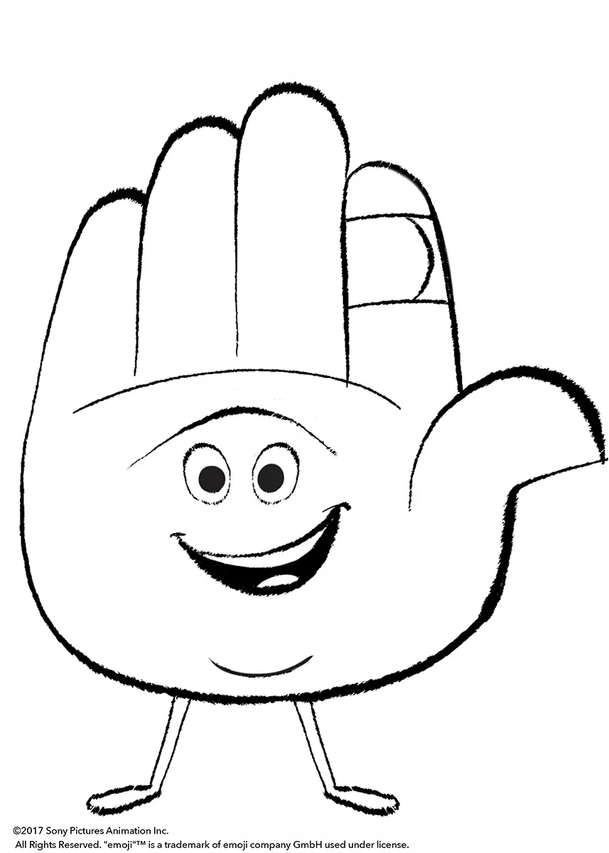 High Five Emoji - The Emoji Movie coloring page to print