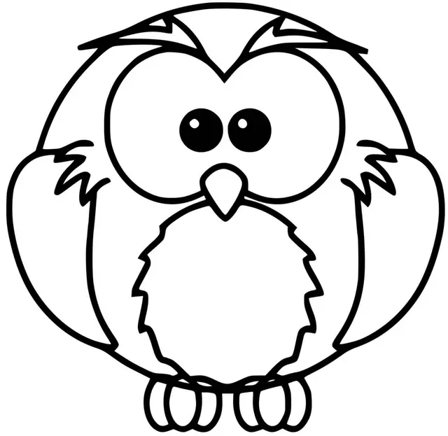 Coloriage Hibou Oiseau Rapace - Hibou à imprimer