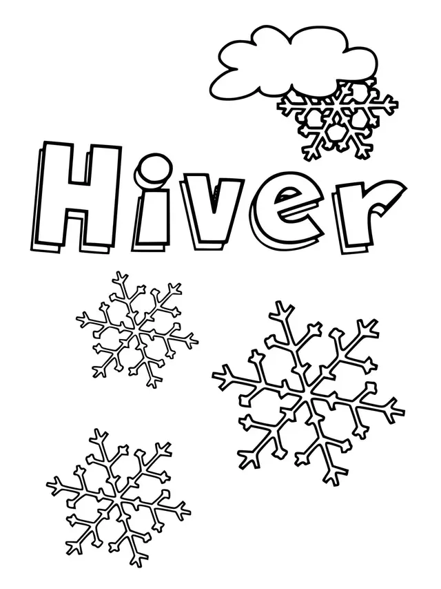 Coloriage Hiver Mois De Décembre - Hiver à imprimer