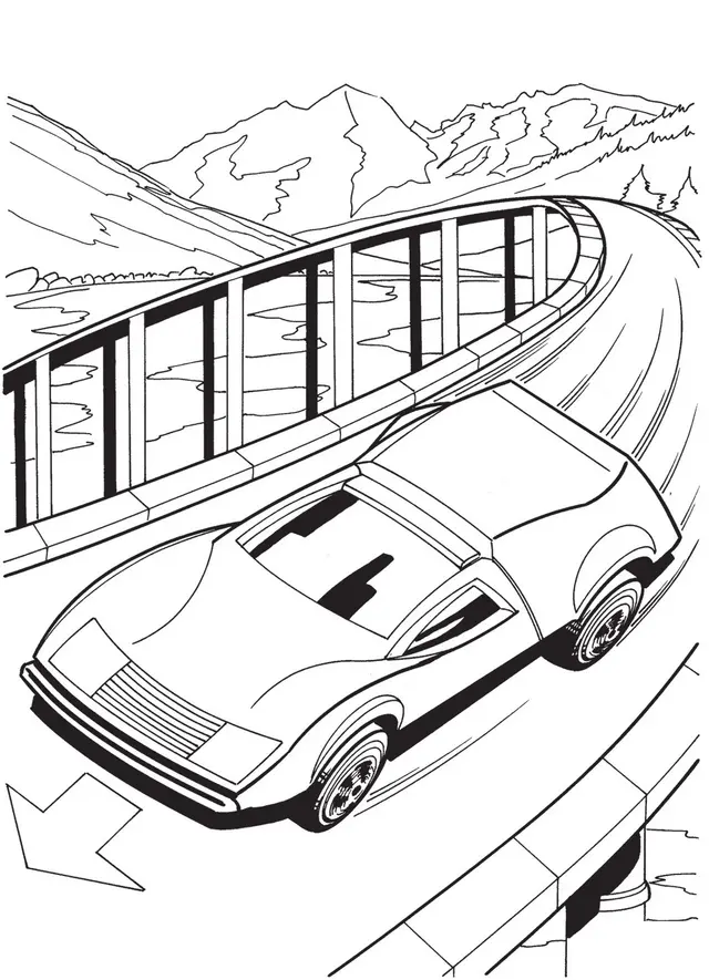 Dibujo de Hot Wheels 2 para colorear