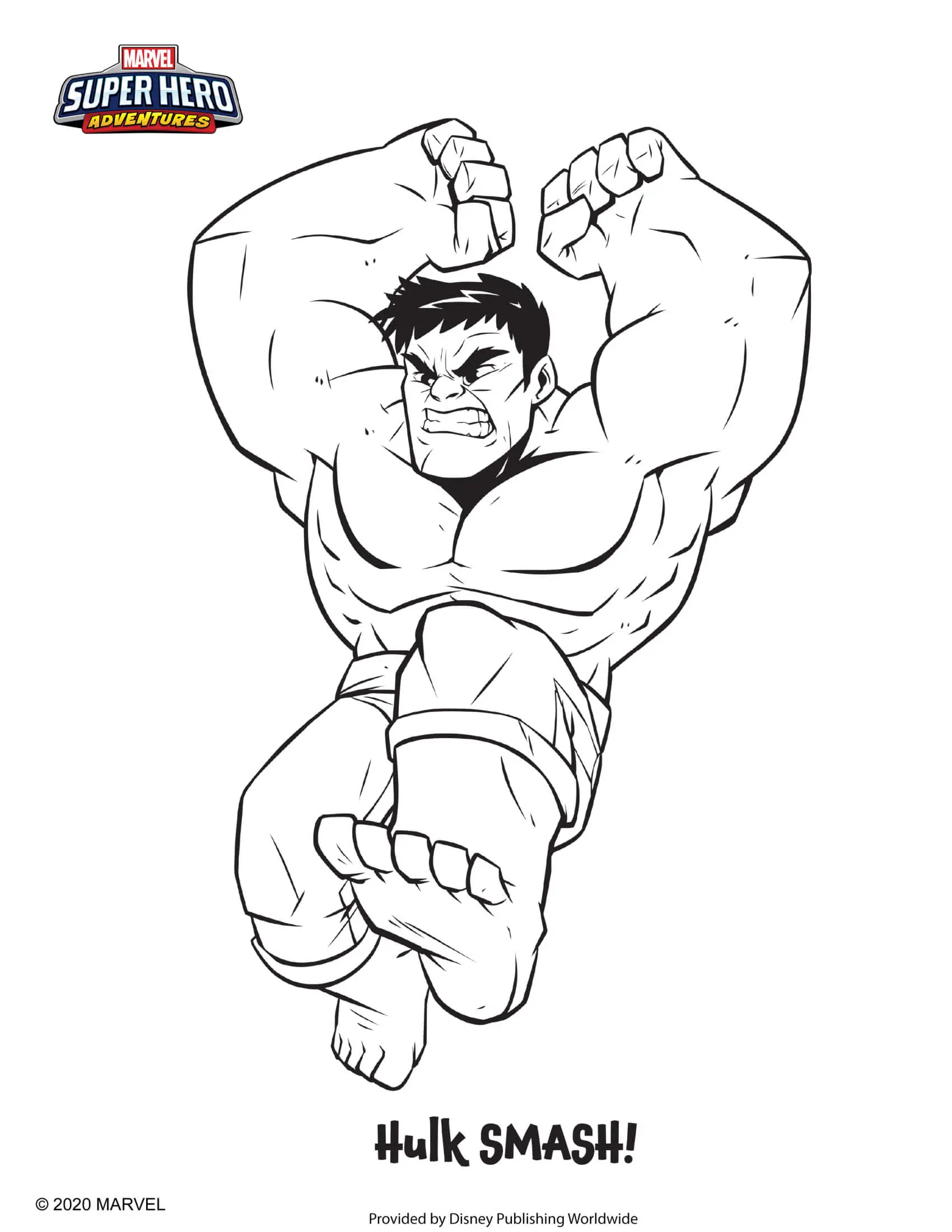 Coloriage Hulk Marvel Super Héros - Marvel à imprimer