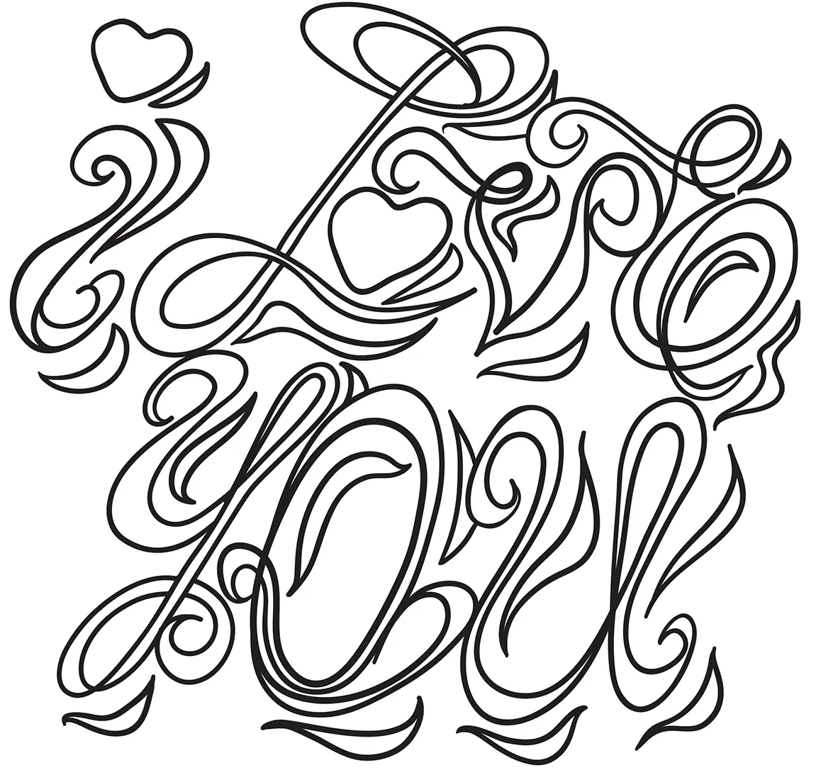 Coloriage I Love You Saint Valentin - Saint-Valentin à imprimer