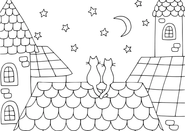 Coloriage Il Etait Un Petit Chat Miaou - Chat à imprimer