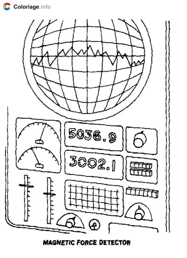Coloriage Instruments mesure - Espace à imprimer