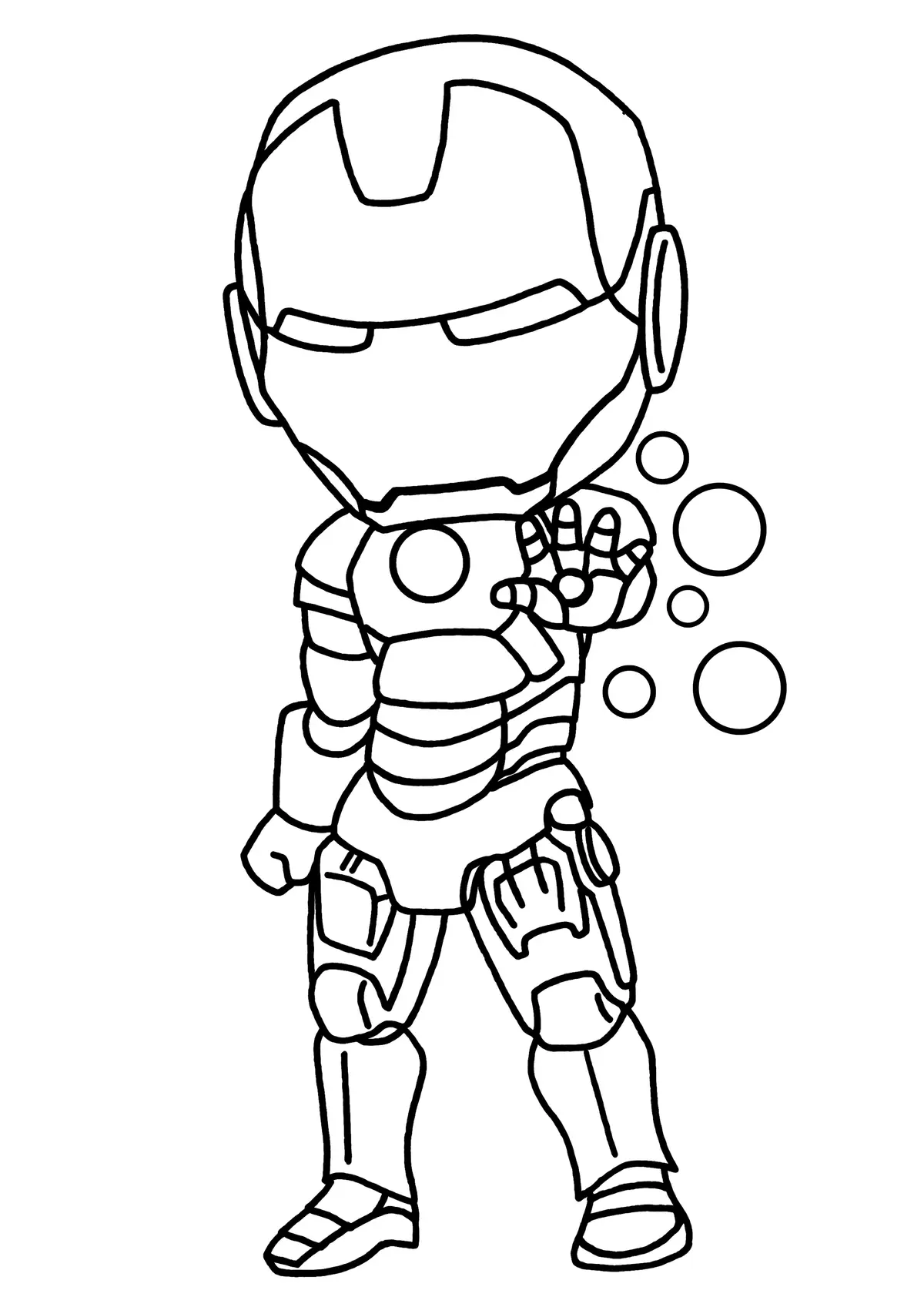 Ausmalbild Iron Man Mini Ausmalbild zum Ausdrucken