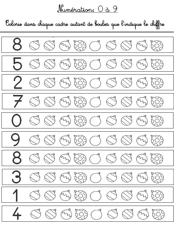 Coloriage Exercice Numération Niveau 4 - Mathématiques - Jeux à imprimer à imprimer