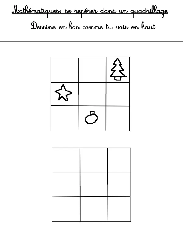 Coloriage Jeu de Repérage Mathématique pour Enfants - Jeux à imprimer à imprimer
