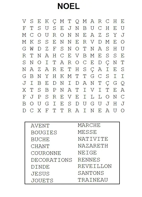 Coloriage Défi de mots secrets festifs à découvrir - Jeux à imprimer à imprimer
