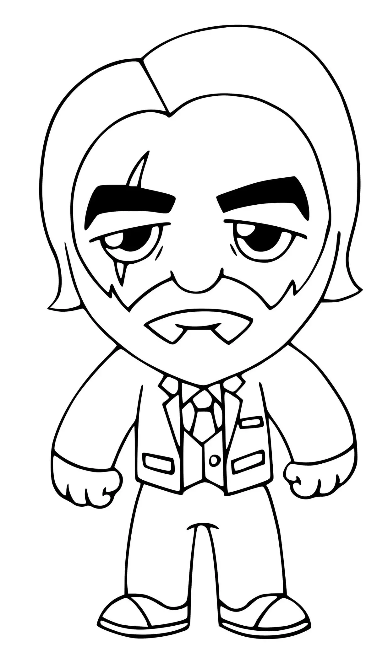 John Wick Fortnite coloring page to print
