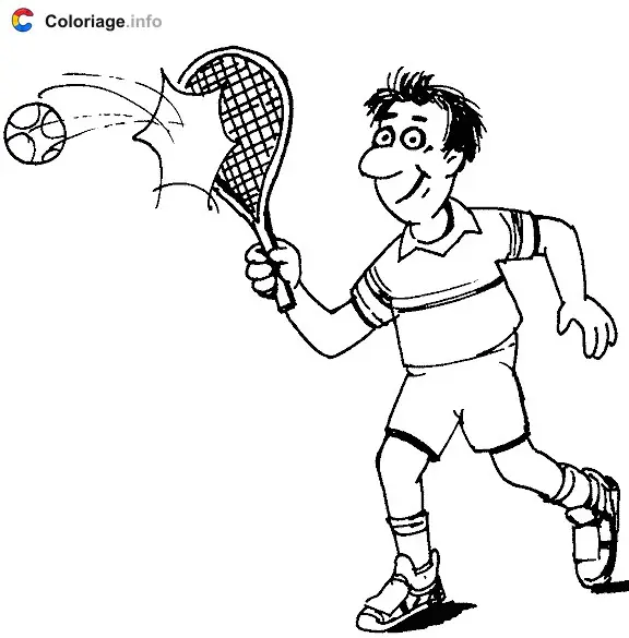 Tennis Player coloring page to print