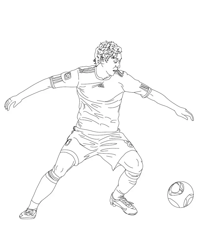 Coloriage Joueurs De Foot Mesut Ozil - Foot à imprimer