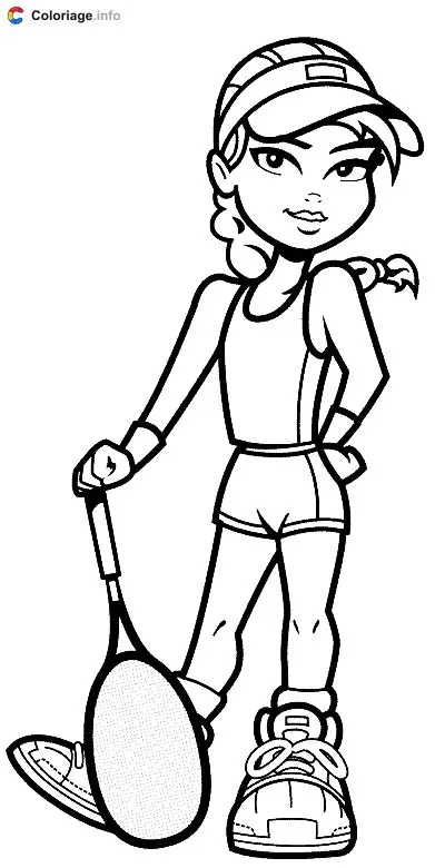 Tennis Player coloring page to print