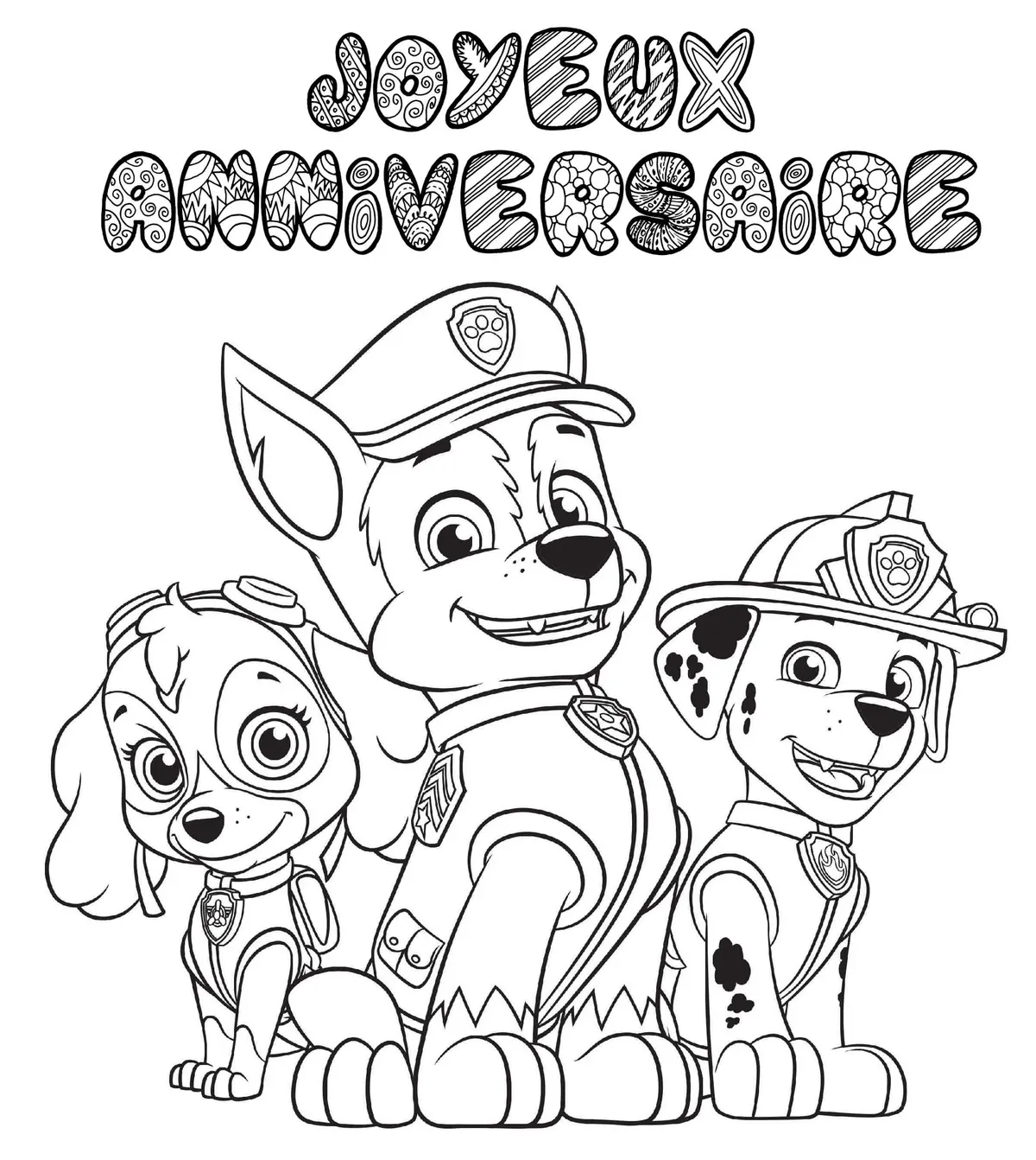 Kleurplaat Gefeliciteerd Paw Patrol kleurplaten om te printen