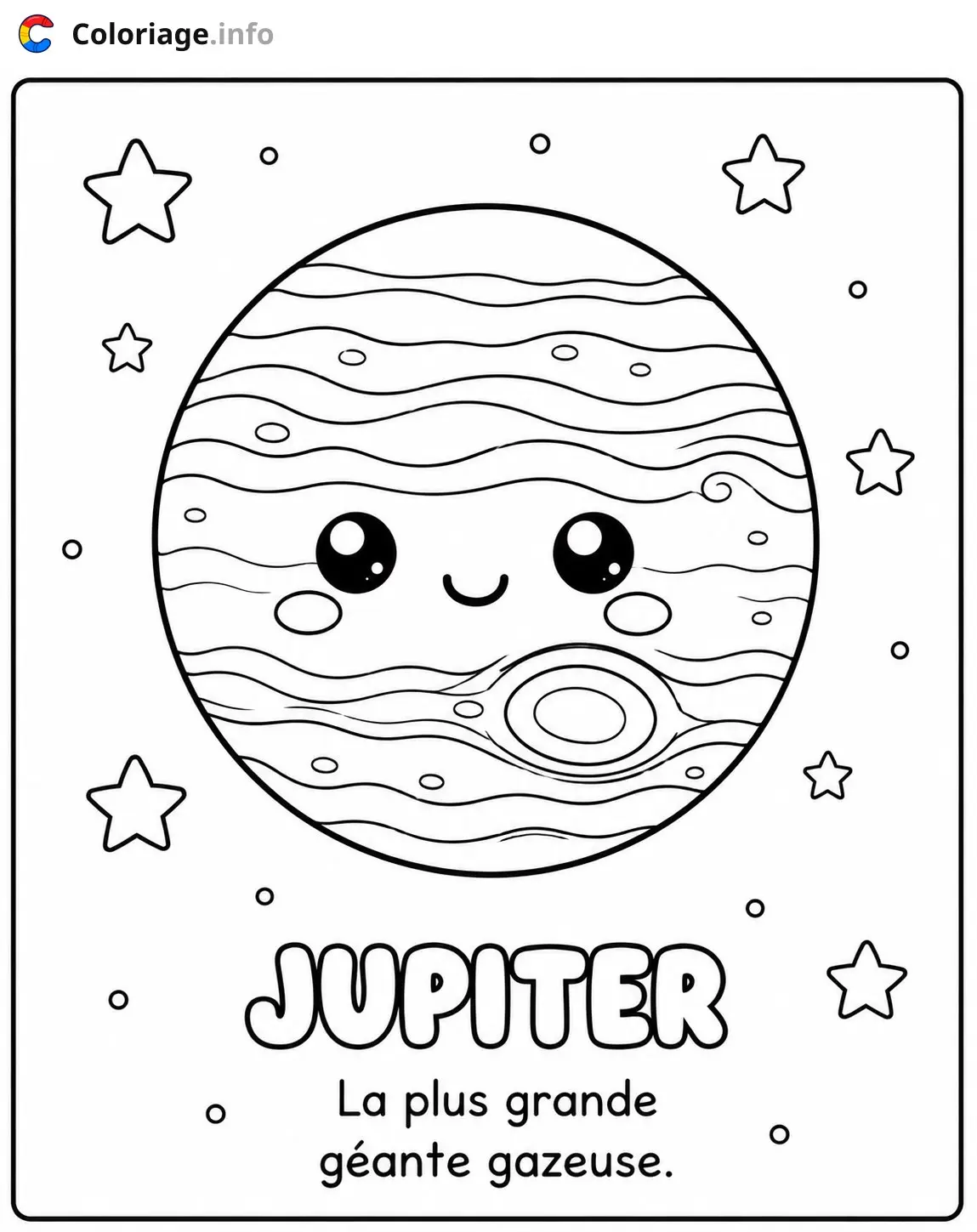 Jupiter the Gas Giant coloring page – Planète – to print