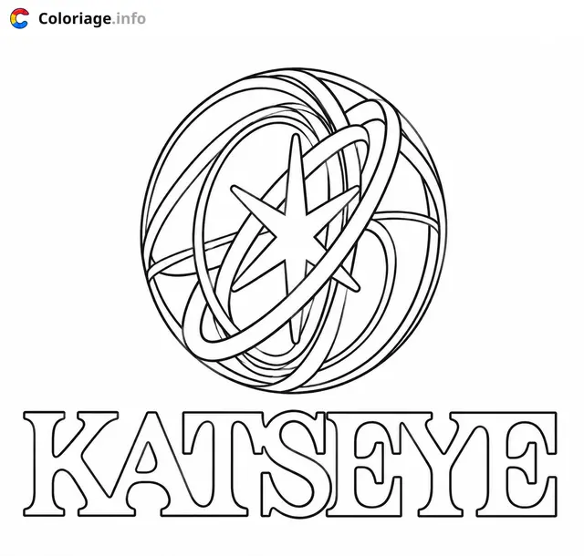 Coloriage Kaiseye logo géométrique abstrait - Katseye à imprimer