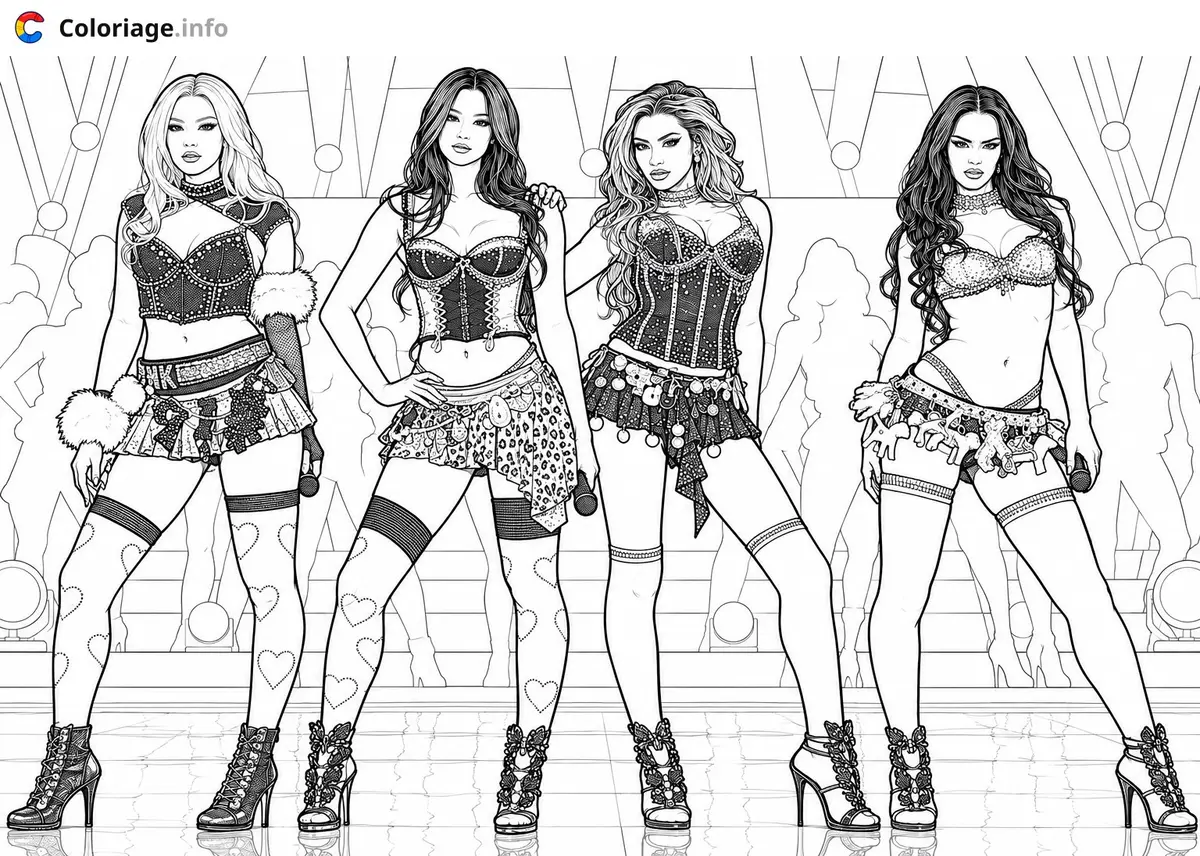 Coloriage Kateseye Au show de Victoria secret événement à imprimer